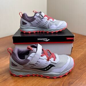 Saucony S-Peregrine 10 Shield Girls Shoes 4.5M Dusk‎ Big Kid Slip On Sneakers